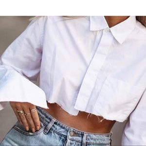 Crop Tailored Blouse